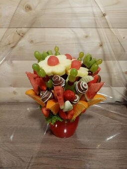 Fruit bary, ovocné kytice, dezerty, poháriky, košíky - 14