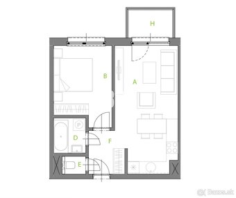REZERVOVANÉ 2 izbový byt s balkónom - 2 x parking - Novostav - 14