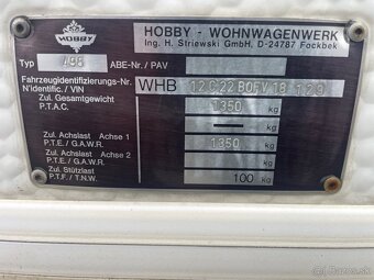 Predám Karavan Hobby de luxe - 14