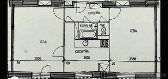 Na predaj 2-izb. prerobený byt, Košice Sever,, Národna tr. - 14
