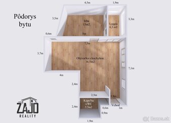 2-izbový byt s terasou a parkovaním | TN – ul. Gen. Svobodu - 14