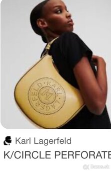 Karl Lagerfeld circle kabelka horčicová kožená - 14