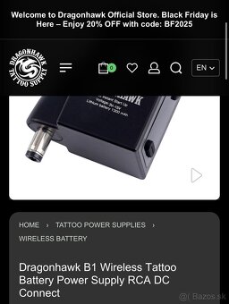 Dragonhawk B1 Wireless Tattoo Battery Power Supply DC Co - 14
