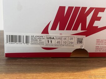 AIR JORDAN 1 RETRO HIGH OG White University Red Black Blanc - 14