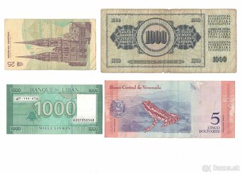 Zbierka bankoviek - rôzne po 2eur + Kubánske mince (doplnené - 14