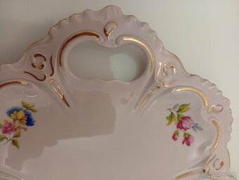 Růžový porcelán, velký podnos, Chodov - 14