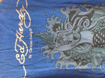 ED HARDY originál kráľovská Modra pánske polotricko L/XL - 14