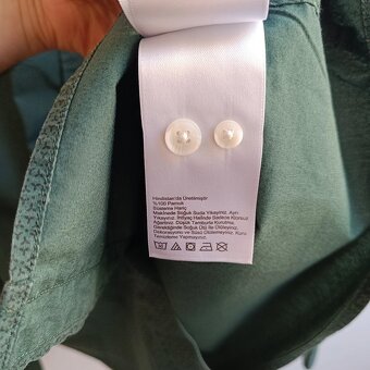 Timberland tmavozelená košeľa s dlhým rukávom L slim fit - 14