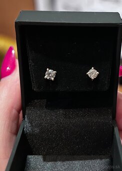 Diamantové zlaté náušnice 0,52ct - 14