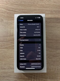 Apple iPhone 13 128 GB, 100% batéria - 14