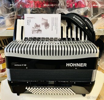 Predám akordeón HOHNER VENTURA IV 96 BAS- špičkový akordeón - 14
