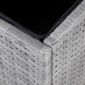 Záhradný úložný ratanový box s kolieskami 4 farby - 14