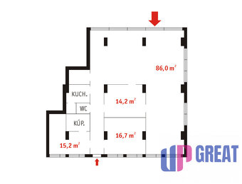 PRENÁJOM: Obchodný priestor 158 m2 v centre Petržalky (Streč - 14