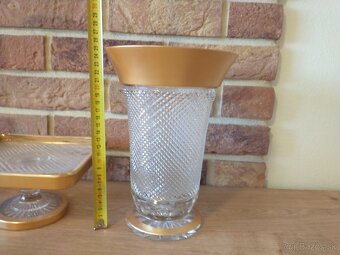 kryštál, sklo,  žardiniéra, misa - 14