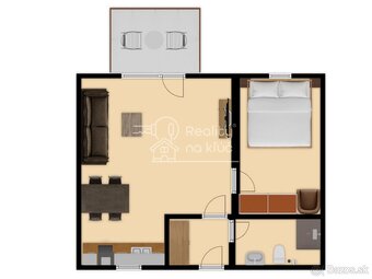 Na predaj zariadený 2-izbový apartmánový byt s balkónom - 14