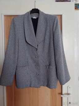 Luxusný kožený kabát v. 42/44 /+ 4 oblečenia zadarmo: modré - 14