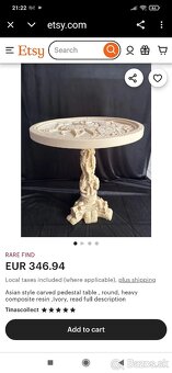 Stolík,busta, stĺp alabaster - 14