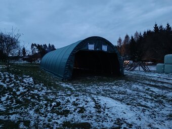 Oblúková plachtová hala  šírka 6 / 9 m - 14