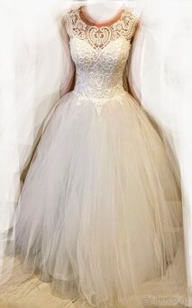 Svadobné šaty 36-38,alebo S-M - 14