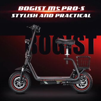 Elektrická kolobežka Bogist 12",500W,13Ah,48km/h,40km - 14