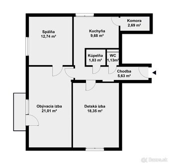 NA PREDAJ 3-izbový byt - Holíč, M. Nešpora - 14