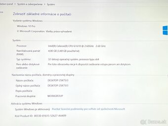 Stolový PC / intel celeron / 4GB Ram / 150GB WD HDD - 14