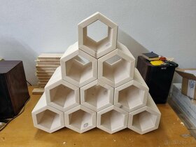 Police - úle, úliky, šesťuholníky, hexagony -hexagon shelves - 14