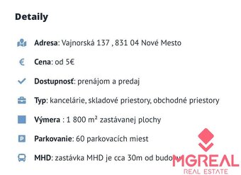 Administratívne priestory od 17m2, Vajnorská ul., Nové Mesto - 14