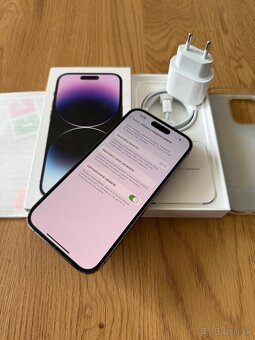 iPhone 14 Pro 256 gb Deep Purple - komplet príslušenstvo - 14