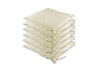 6 x poduška 43 x 39 x 5 cm krémová červená zelená sivá - 14