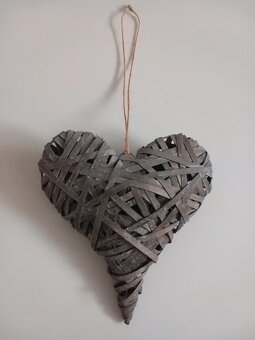 Staršie vypuklé lykové srdce po mamine 25x22x6 cm - 14