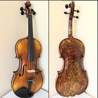 husle 4/4 model Stradivari ( očkový javor) - 14