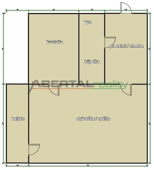 PRENAJOM 1izb.,40m,  loggia, zariadený - 14