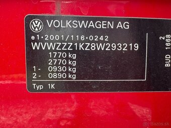 Vw golf 5 benzín 2008 - 14