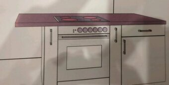 Krémová lesklá linka Nobilia se spotřebiči,5855 - 14