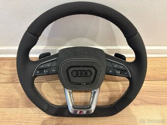 AUDI ŠPORTOVÝ VYHRIEVANÝ - ALKANTARA / KOŽA biela niť - 14