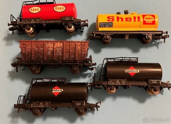 železnica H0 - už rarita - vagóny Fleischman, staré, kovové - 14