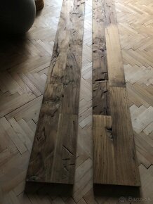 2xpolice z dubového starého dreva D3,44xš30xh3cm - 14