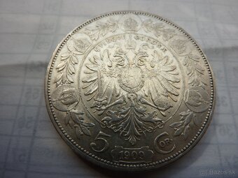 R-U vzácnejšia 5 koruna 1909 Schwartz vo veľmi peknom stave - 14