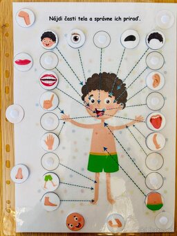 Aktivity pre deti, Montessori, suchý zips, laminované - 14