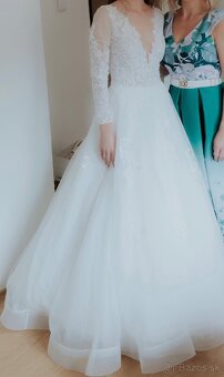 Predám princeznovské svadobné šaty – veľ. 36, ivory - 14