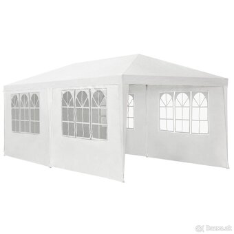 Párty stan 3 x 6 m modrý sivý biely červený - 14
