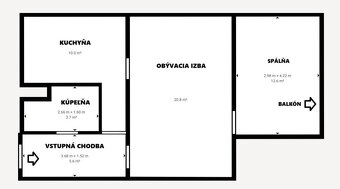 2-izbový byt s veľkým balkónom i pivnicou Novej Dubnici (kúp - 14