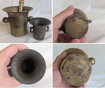 Bulharský čajník, Čutora, Mosadzný mažiar, váza - 14