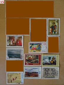 Nádherné poštové známky UMENIE 1 - 14
