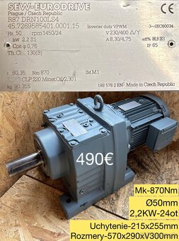 Elektroprevodovky 5,5 Kw;7,5Kw;2,2Kw - 14