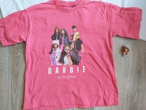 Barbie tričká 146 reserved- balík 7 ks, mikina, vrecko na TV - 14