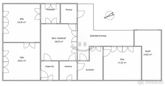 Starší rodinný dom s veľkým pozemkom v kľudnej časti obce - 14