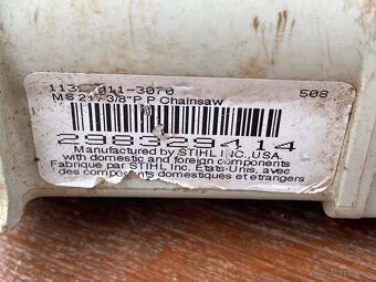 Predám motorovú pilu STIHL MS 211C - 14