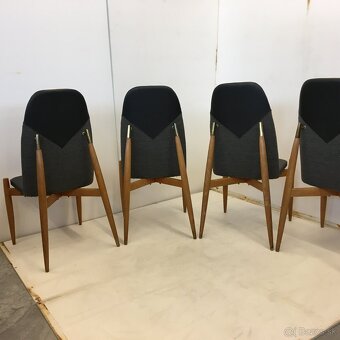 Krasne retro stolicky BUKOZA Miroslav Navratil 4ks - 14